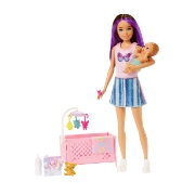 Imagine PAPUSA BARBIE MAMICA SATENA CU BEBELUS