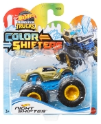 Imagine HOT WHEELS MONSTER TRUCK CAMION NIGHT SHIFTER CU CULORI SCHIMBATOARE SCARA 1:64