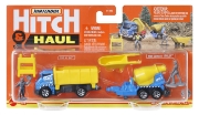 Imagine Matchbox Hitch&Haul set 2 vehicule MBX Construction Zone Tilt n Tip MBX Cement Trailer scara 1:64