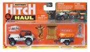 Imagine Matchbox Hitch&Haul set 2 vehicule MBX Off Road 1988 Jeep 4x4 Trailer Trawler scara 1:64