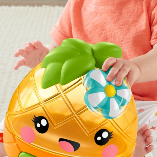 Imagine Fisher Price Ananas cu Sunete și Lumini – prietenul tropical al bebelușului tău! 