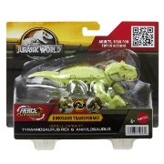 Imagine JURASSIC WORLD FIERCE CHANGERS DOUBLE DANGER DINOZAUR TRANSFORMABIL TYRANNOSAURUS REX SI ANKYLOSAURUS VERDE