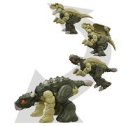 Imagine JURASSIC WORLD FIERCE CHANGERS DOUBLE DANGER DINOZAUR TRANSFORMABIL TYRANNOSAURUS REX SI ANKYLOSAURUS VERDE