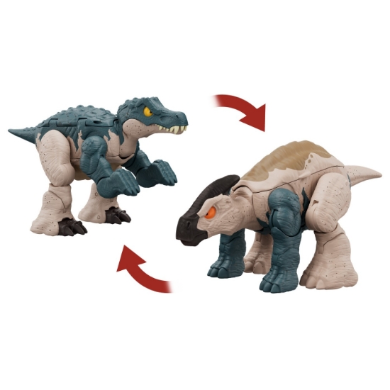 Imagine JURASSIC WORLD FIERCE CHANGERS DOUBLE DANGER DINOZAUR TRANSFORMABIL BARYONYX SI PARASAUROLOPHUS