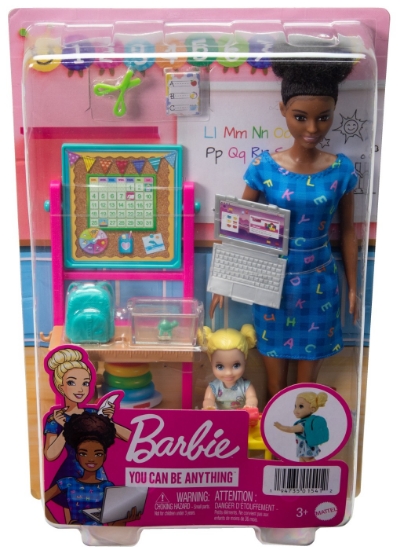 Imagine BARBIE CARIERE SET MOBILIER CU PAPUSA BRUNETA PROFESOARA 
