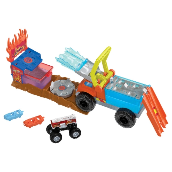 Imagine Hot Wheels Monster Truck Arena Smashers Color Shifters Salvarea lui 5Alarm