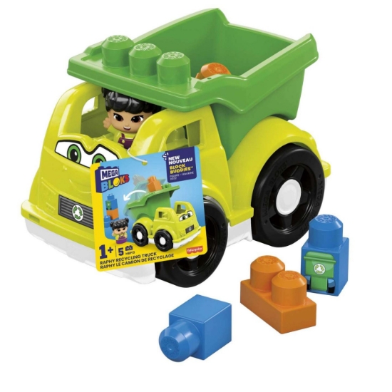 Imagine Mega Bloks First Builders Vehiculul de reciclat a lui Raphy