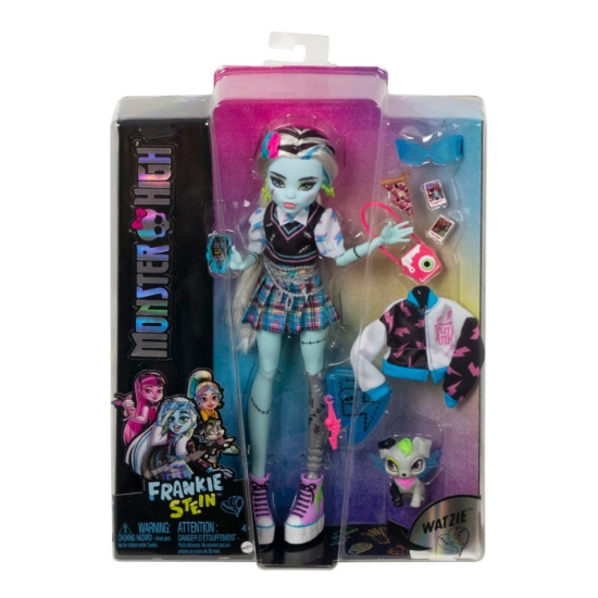 Imagine MONSTER HIGH PAPUSA FRANKIE STEIN CU ANIMALUT SI ACCESORII