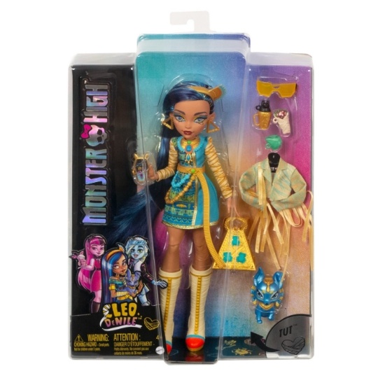 Imagine MONSTER HIGH PAPUSA CLEO DENILE CU ANIMALUT SI ACCESORII