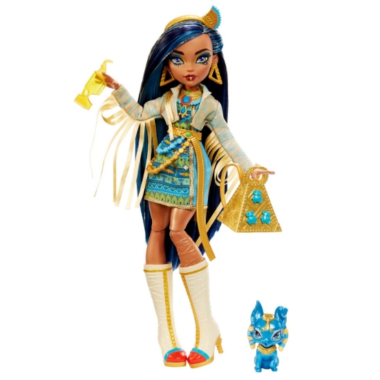 Imagine MONSTER HIGH PAPUSA CLEO DENILE CU ANIMALUT SI ACCESORII