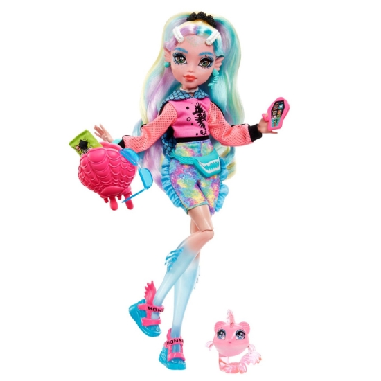 Imagine MONSTER HIGH PAPUSA LAGOONA BLUE CU ANIMALUT SI ACCESORII