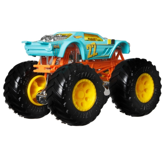 Imagine Hot Wheels Monster Truck și mașinuță metalică Night Shifter