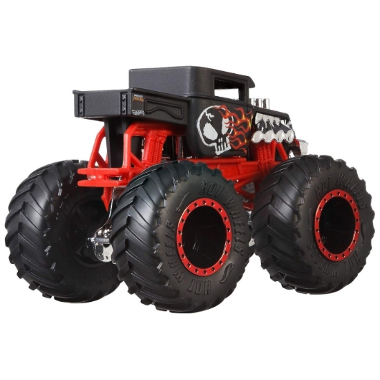 Imagine Hot Wheels Monster Truck și mașinuța metalică Bone Shaker 