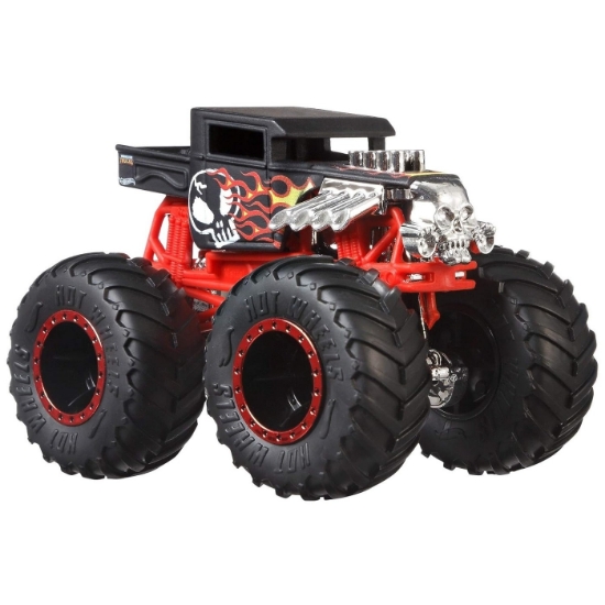 Imagine Hot Wheels Monster Truck și mașinuța metalică Bone Shaker 