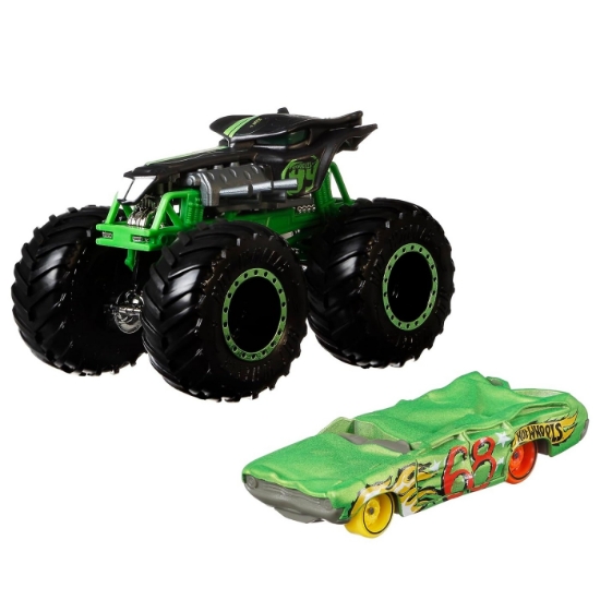 Imagine Hot Wheels Monster Truck si masinuta metalica Ratical Racer