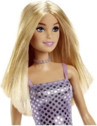Imagine PAPUSA BARBIE TINUTE STRALUCITOARE BLONDA CU ROCHITA MOV