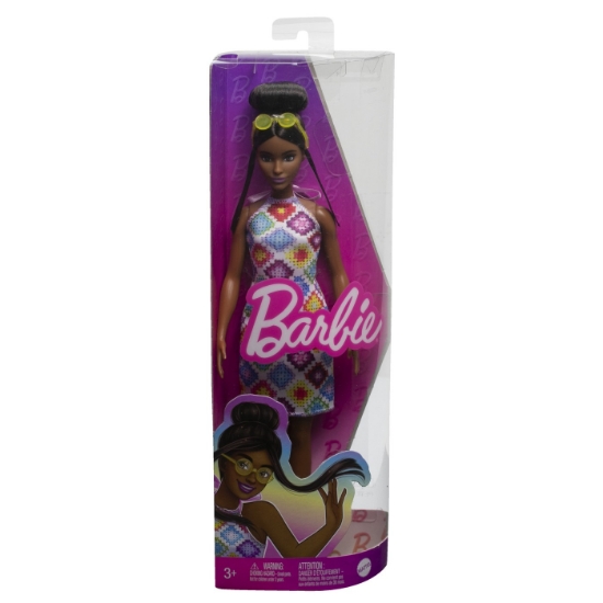 Imagine PAPUSA BARBIE FASHIONISTA SATENA CU OCHELARI DE SOARE GALBENI