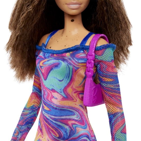 Imagine PAPUSA BARBIE FASHIONISTA SATENA CU PISTRUI