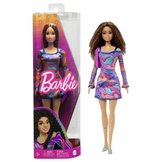 Imagine PAPUSA BARBIE FASHIONISTA SATENA CU PISTRUI