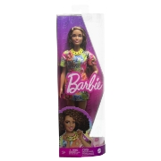 Imagine PAPUSA BARBIE FASHIONISTA SATENA CU ROCHIE CU IMPRIMEU GOOD VIBES