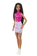 Imagine PAPUSA BARBIE FASHIONISTA BRUNETA CU TOP CU STELUTE