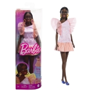 Imagine PAPUSA BARBIE FASHIONISTA  AFRO-AMERICANA CU ROCHIE PEACH