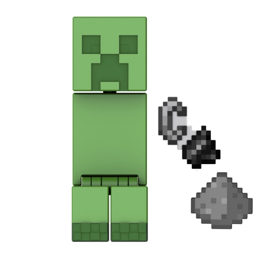 Imagine MINECRAFT CRAFT A BLOCK FIGURINA CREEPER 8CM