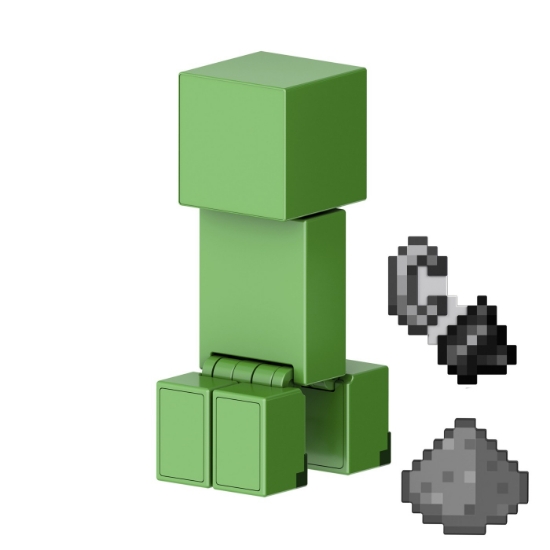 Imagine MINECRAFT CRAFT A BLOCK FIGURINA CREEPER 8CM