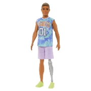 Imagine BARBIE PAPUSA BAIAT FASHIONISTAS SATEN CU UN PICIOR CU PROTEZA