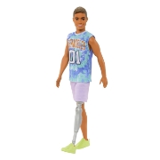 Imagine BARBIE PAPUSA BAIAT FASHIONISTAS SATEN CU UN PICIOR CU PROTEZA