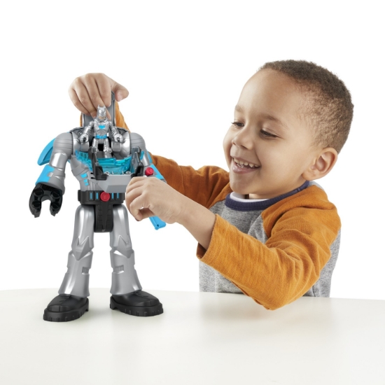 Imagine FISHER PRICE IMAGINEXT DC SUPER FRIENDS ROBOT BATMAN IN COSTUM GRI 30CM