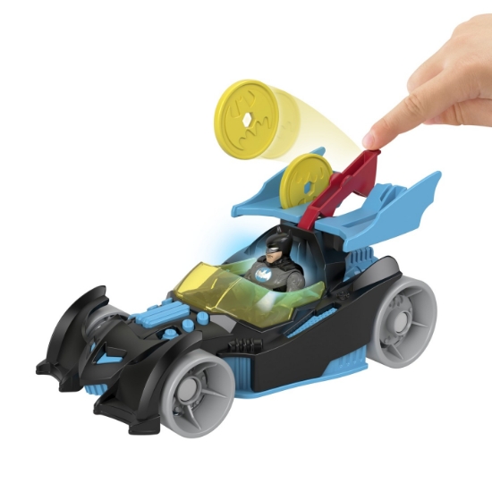 Imagine Fisher Price Imaginext DC Super Friends vehicul cu figurină Batman cu costum gri
