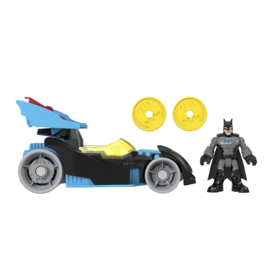 Imagine Fisher Price Imaginext DC Super Friends vehicul cu figurină Batman cu costum gri
