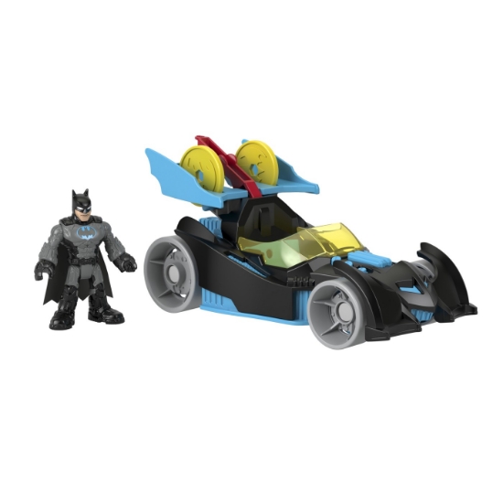 Imagine Fisher Price Imaginext DC Super Friends vehicul cu figurină Batman cu costum gri