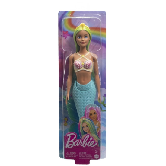 Imagine BARBIE DREAMTROPIA PAPUSA SIRENA CU CORSET GALBEN SI COADA ALBASTRA
