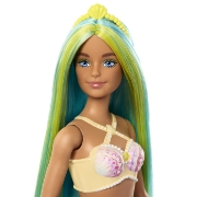 Imagine BARBIE DREAMTROPIA PAPUSA SIRENA CU CORSET GALBEN SI COADA ALBASTRA