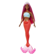 Imagine BARBIE DREAMTROPIA PAPUSA SIRENA CU PAR MAGENTA SI COADA PORTOCALIE