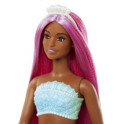 Imagine BARBIE DREAMTROPIA PAPUSA SIRENA CU PAR MAGENTA SI COADA PORTOCALIE