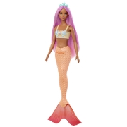 Imagine BARBIE DREAMTROPIA PAPUSA SIRENA CU PARUL ROZ SI COADA PORTOCALIE