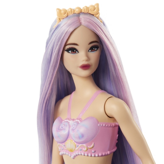 Imagine BARBIE DREAMTOPIA PAPUSA SIRENA CU PAR MOV SI COADA MOV