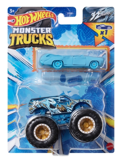 Imagine HOT WHEELS MONSTER TRUCK SI MASINUTA METALICA 32 DEGREES