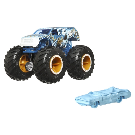 Imagine Hot Wheels Monster Truck și mașinuța metalică 32 Degrees