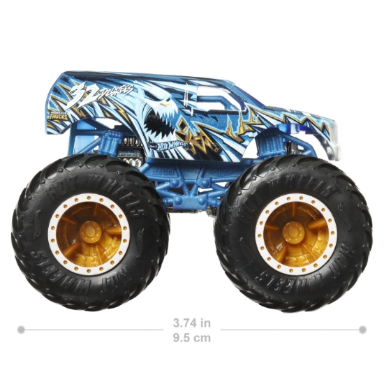 Imagine Hot Wheels Monster Truck și mașinuța metalică 32 Degrees
