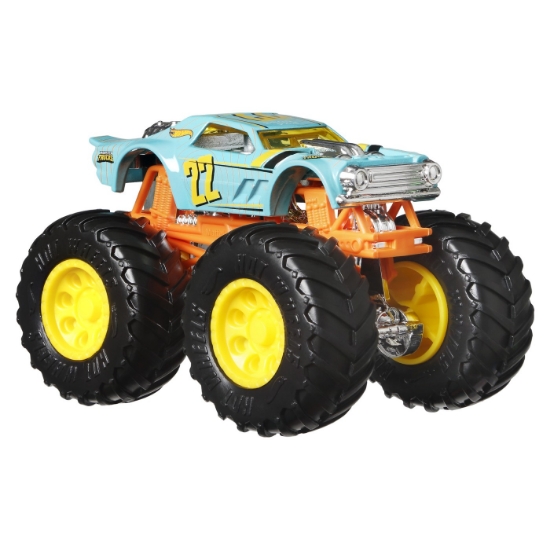 Imagine Hot Wheels Monster Truck si masinuta metalica Night Shifter