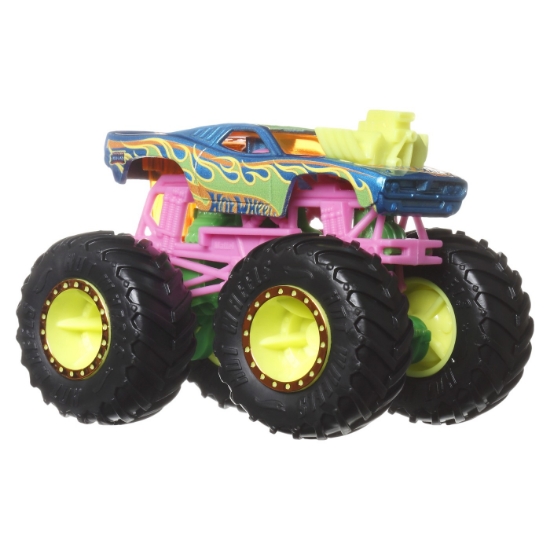 Imagine Hot Wheels Monster Truck si masinuta metalica Rodger Dodger