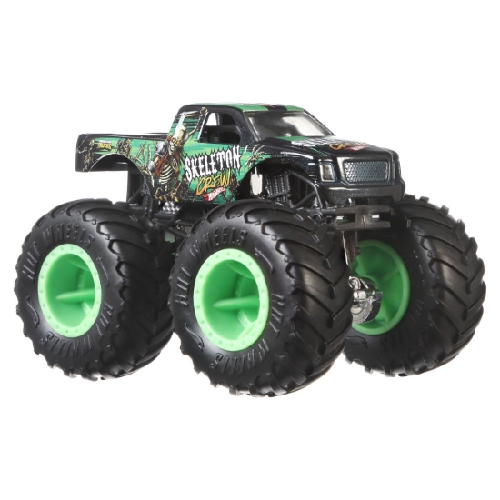 Imagine Hot Wheels Monster Truck si masinuta metalica Skeleton Crew