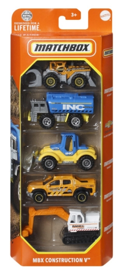Imagine MATCHBOX SET 5 MASINUTE METALICE MBX CONSTRUCTION V SCARA 1:64