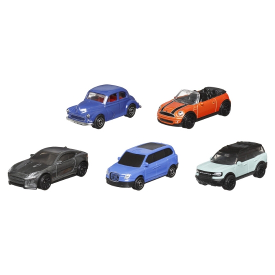 Imagine Matchbox set 5 mașinuțe metalice MBX British Roadways scara 1:64