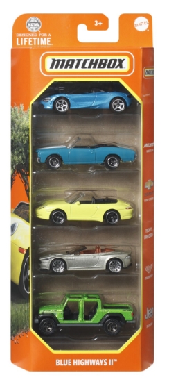 Imagine MATCHBOX SET 5 MASINUTE METALICE MBX BLUE HIGHWAYS II SCARA 1:64
