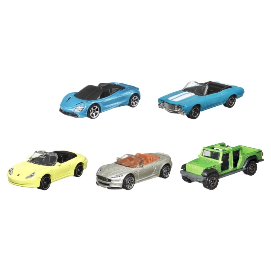 Imagine Matchbox set 5 mașinuțe metalice MBX Blue Highways II scara 1:64